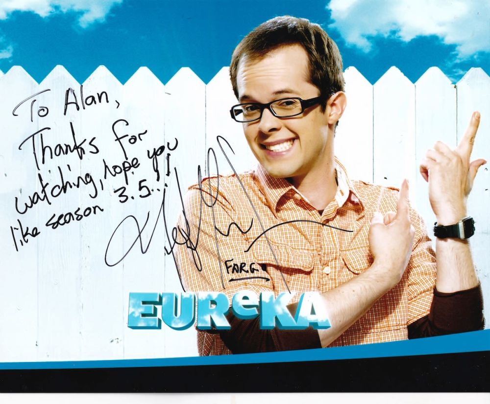 Lot 210: Neil Grayson, Eureka Actor, 10x8 inch Signed Photo....