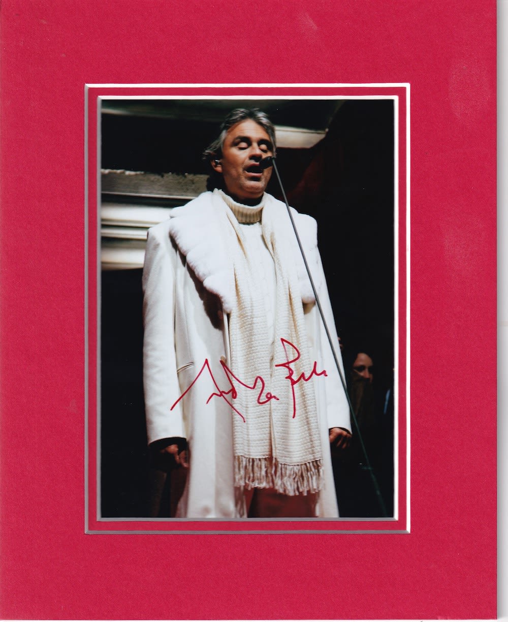 Lot 291: Andrea Bocelli, Italian Tenor and Musician, 8x6 inch...