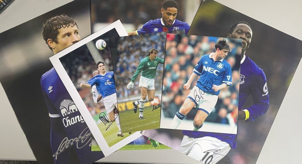 Lot 293: Everton FC, Selection of 27 Signed Photos of...