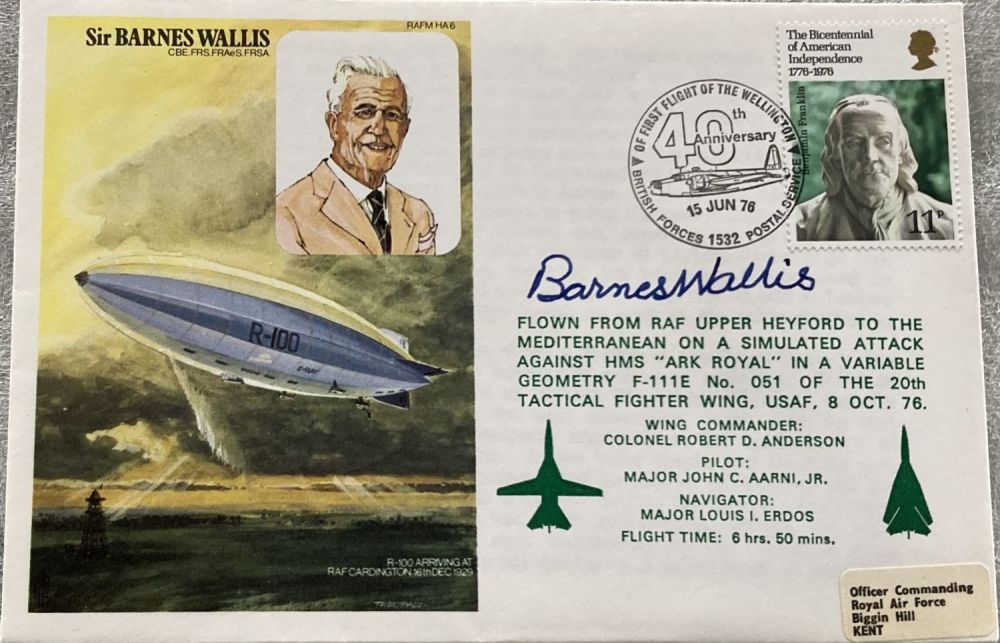 Lot 44: Dambuster Bomb inventor Sir Barnes Wallis signed on...