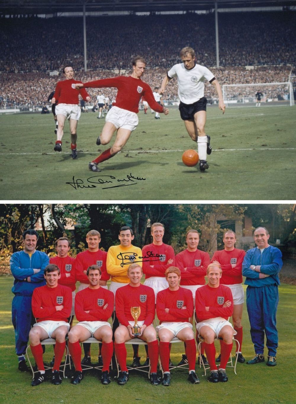 Lot 97: Autographed Jack Charlton 1966 12 X 8 Photo...