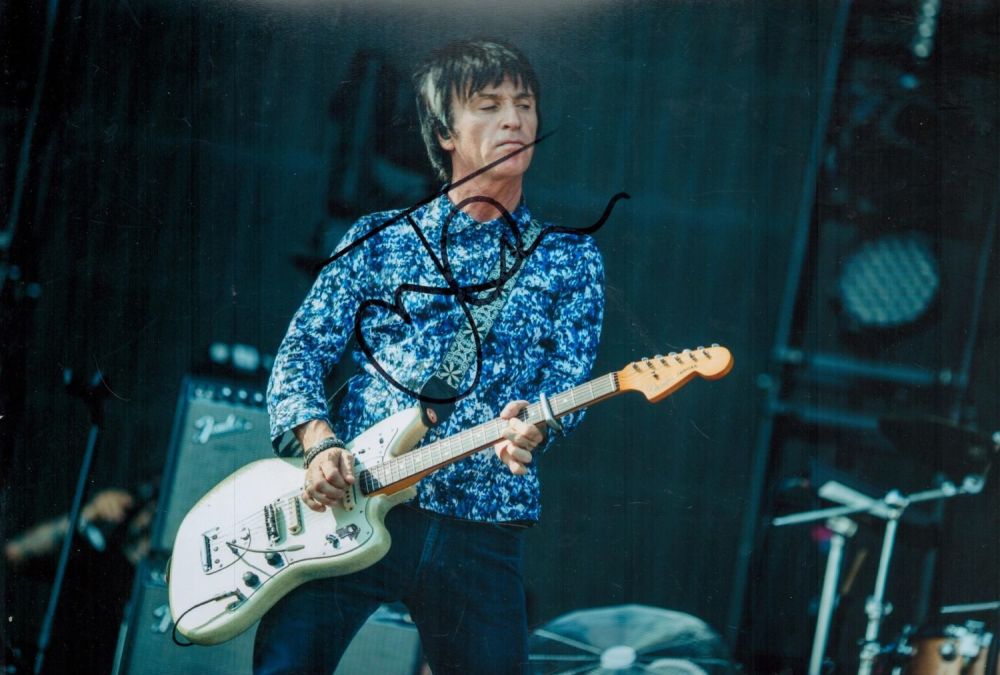 Lot 105: Johnny Marr signed 12x8 colour photo. Johnny Marr...