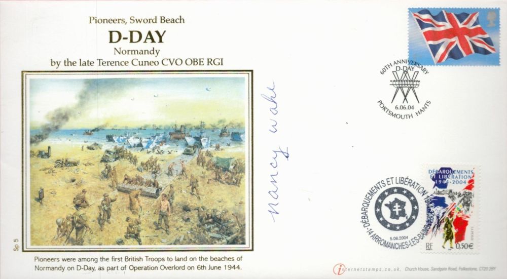 Lot 120: WW2 rare SOE Nancy Wake signed superb Limited...