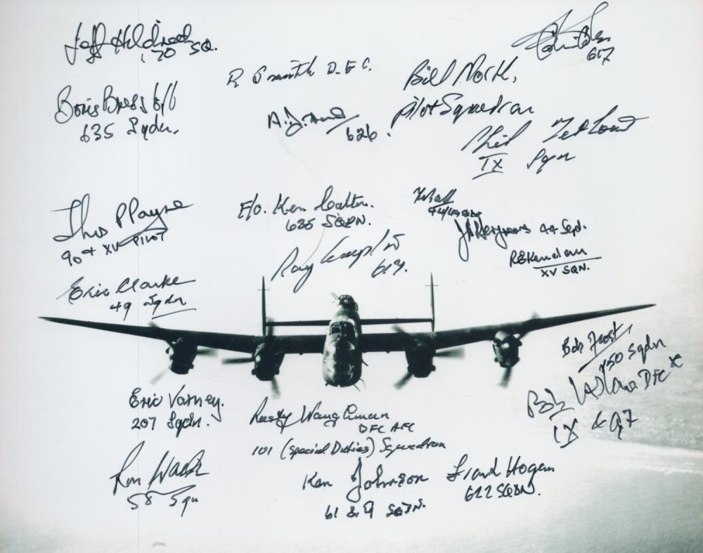 Lot 122: WW2 Twenty Bomber veterans signed 10 x 8...