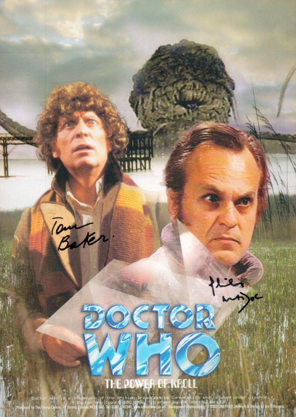 Lot 127: Tom Baker and Philip Madoc signed Dr Who...