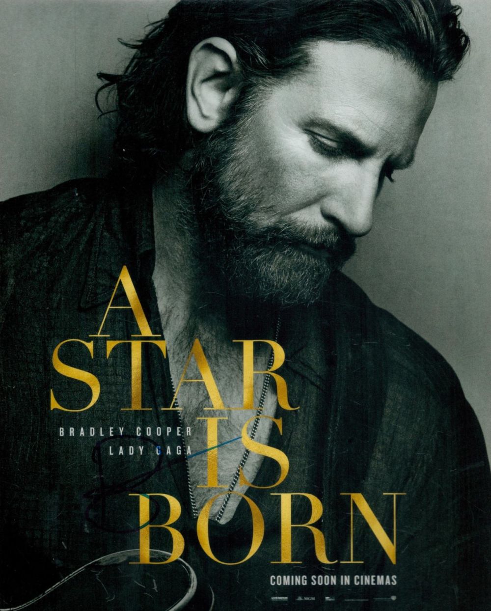 Lot 129: Bradley Cooper signed A Star is Born 10x8...