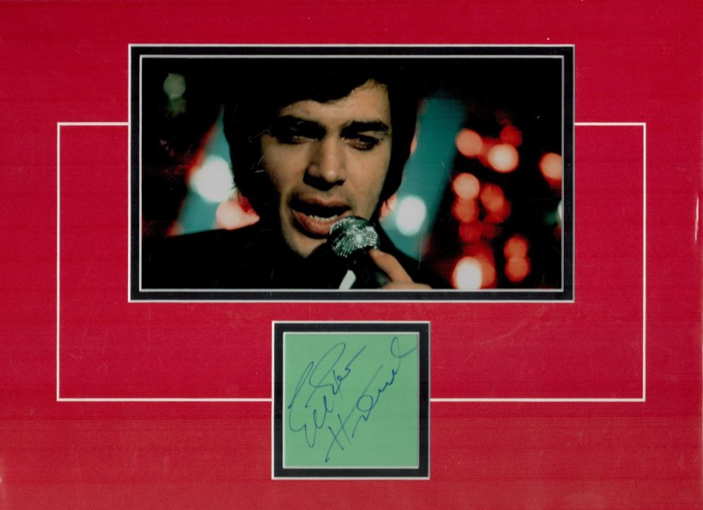 Lot 155: Englebert Humperdinck signed card set into a 14x11...