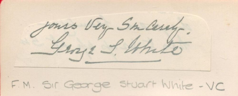 Lot 157: Field Marshall Sir George Stuart White VC signed...