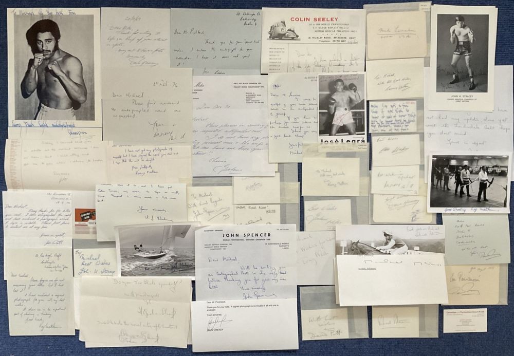 Lot 163: Sport Collection includes over 40 items letters photos...