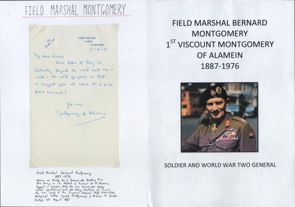 Lot 165: Field Marshall Bernard Montgomery 1st Viscount Montgomery of...