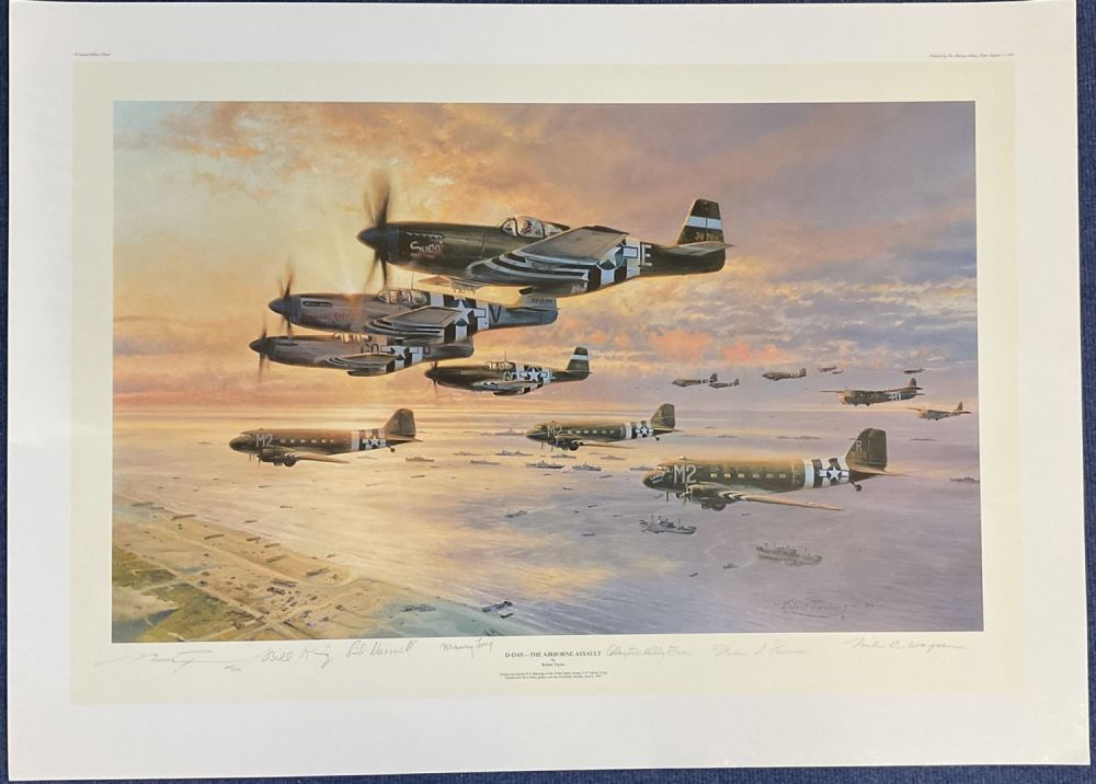 Lot 190: WW2 7 Signed Robert Taylor Colour Print Titled...