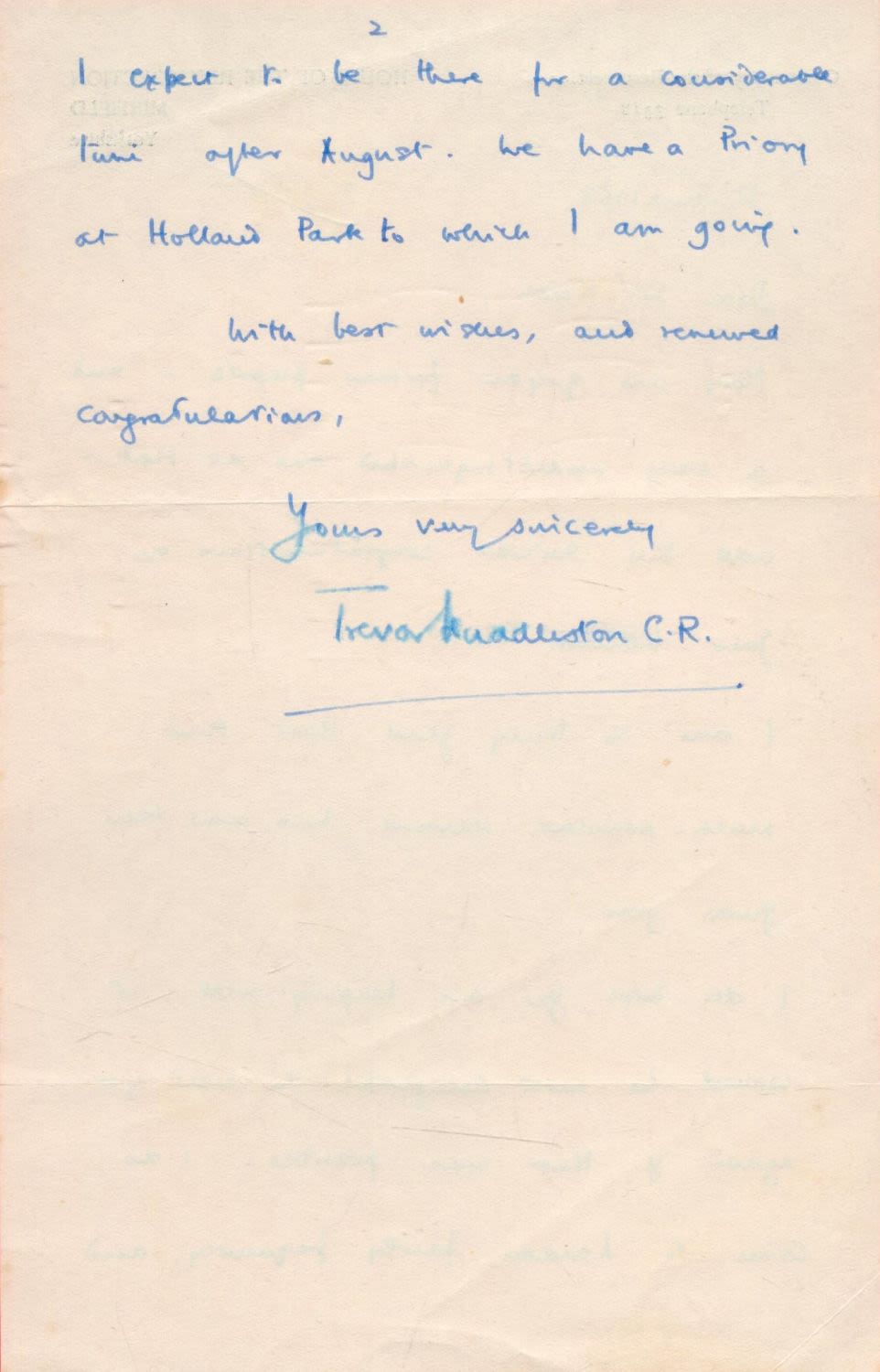 Lot 159: English Anglican Bishop Trevor Huddleston CR ALS Dated...