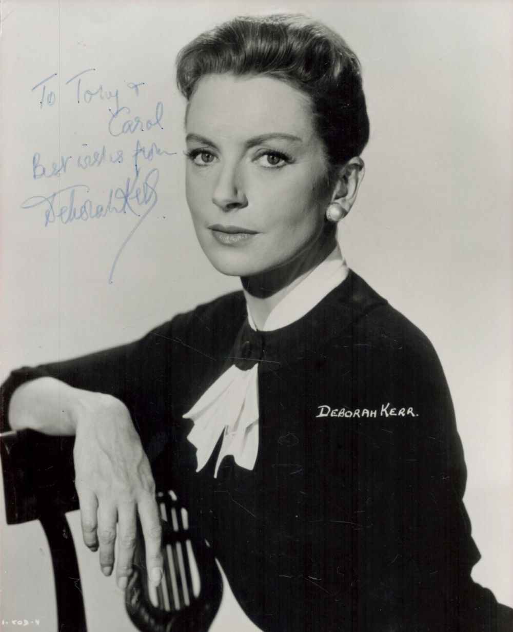 Lot 171: Deborah Kerr Signed 10x8 inch Black and White...