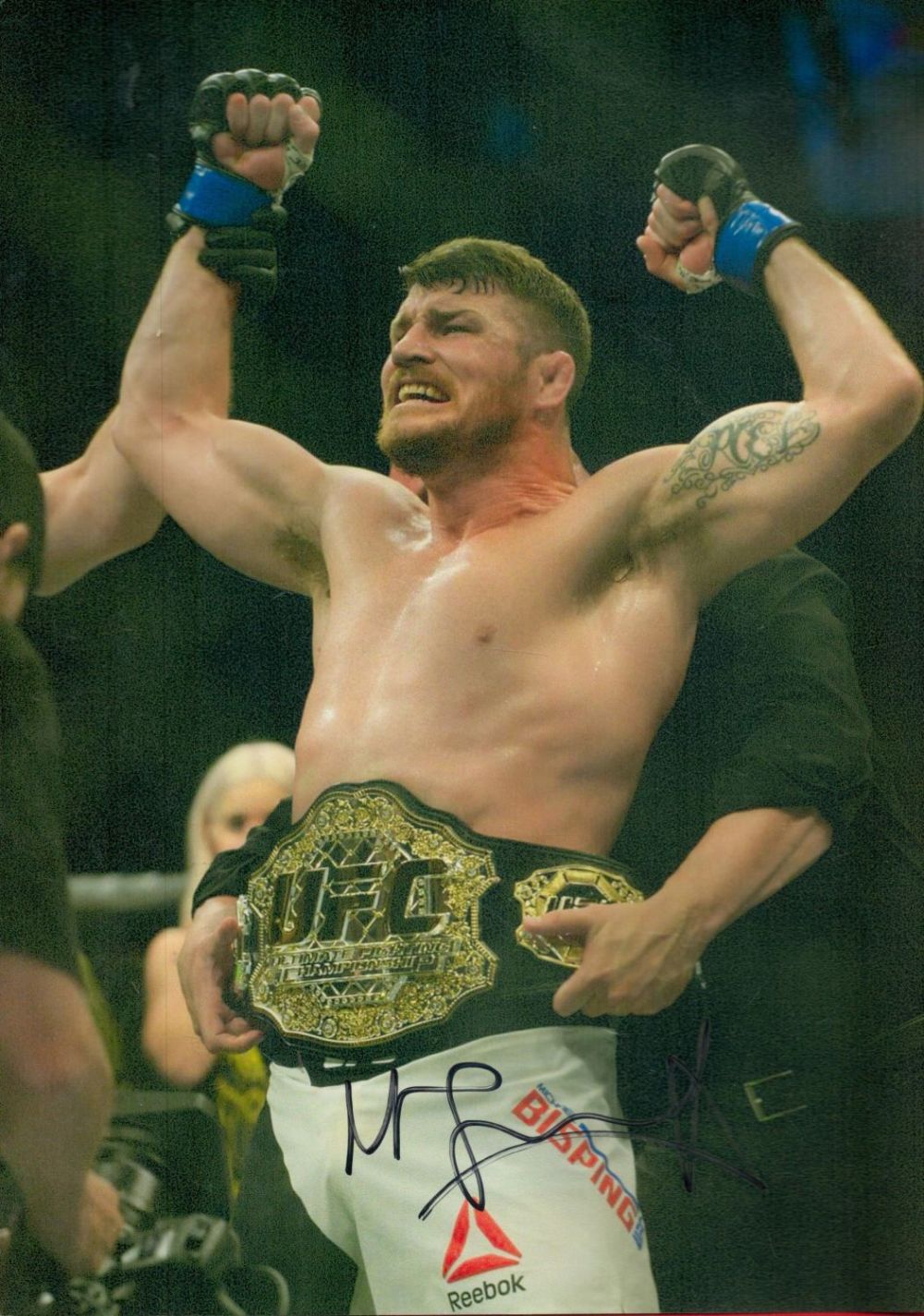 Lot 172: Former UFC Fighter Michael Bisping Signed 12x8 inch...