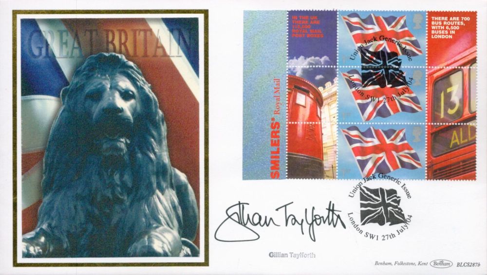 Lot 208: Gillian Taylforth Signed Great Britain Benhams Silk Cachet...