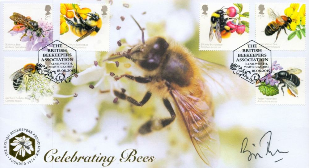 Lot 212: Bill Turnbull Signed Celebrating Bees FDC. Six British...
