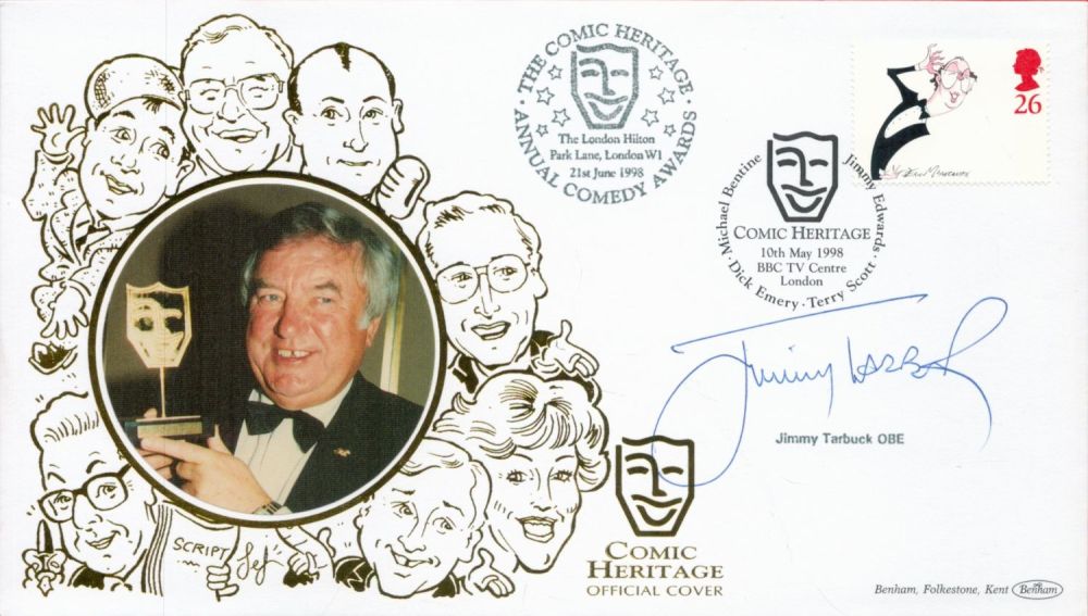 Lot 213: Jimmy Tarbuck OBE Signed Comic Heritage Official Cover,...