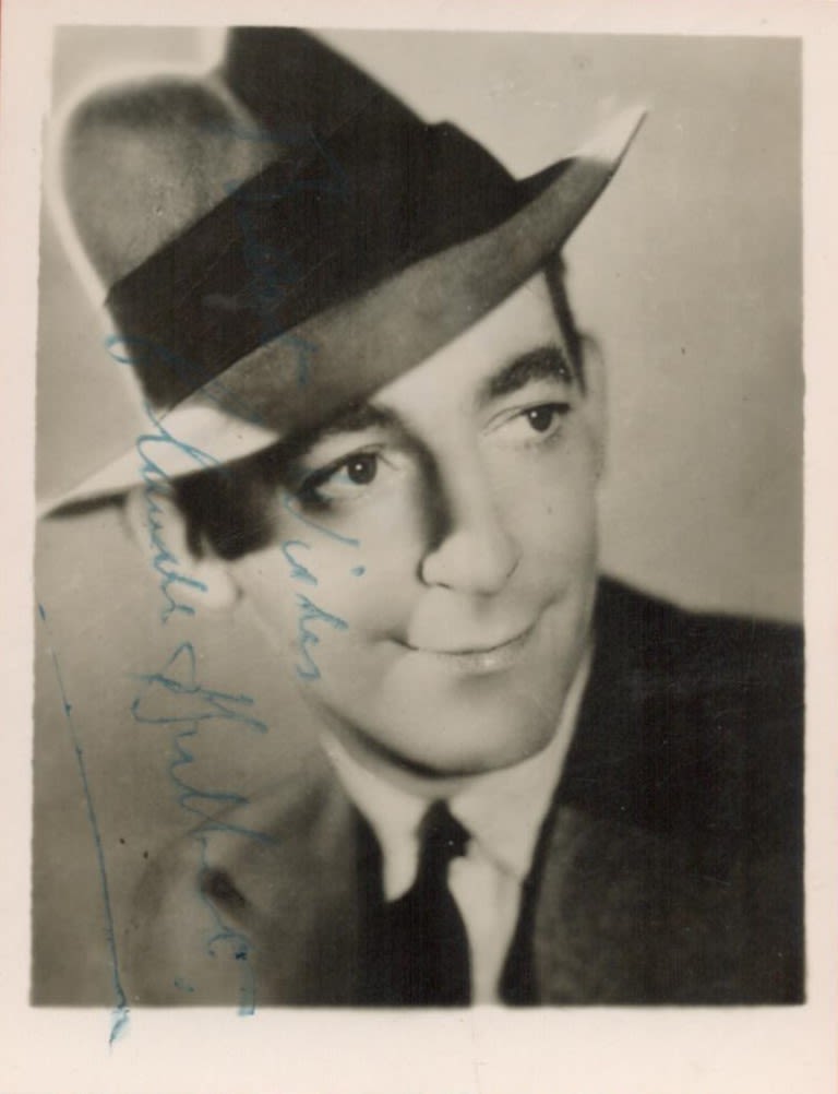 Lot 222: British Actor Claude Hulbert Signed 3x2 approx Black...