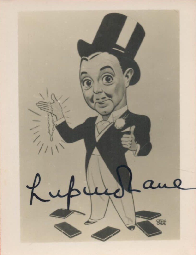 Lot 224: English Actor Lupino Lane Signed 3x2 inch Approx...