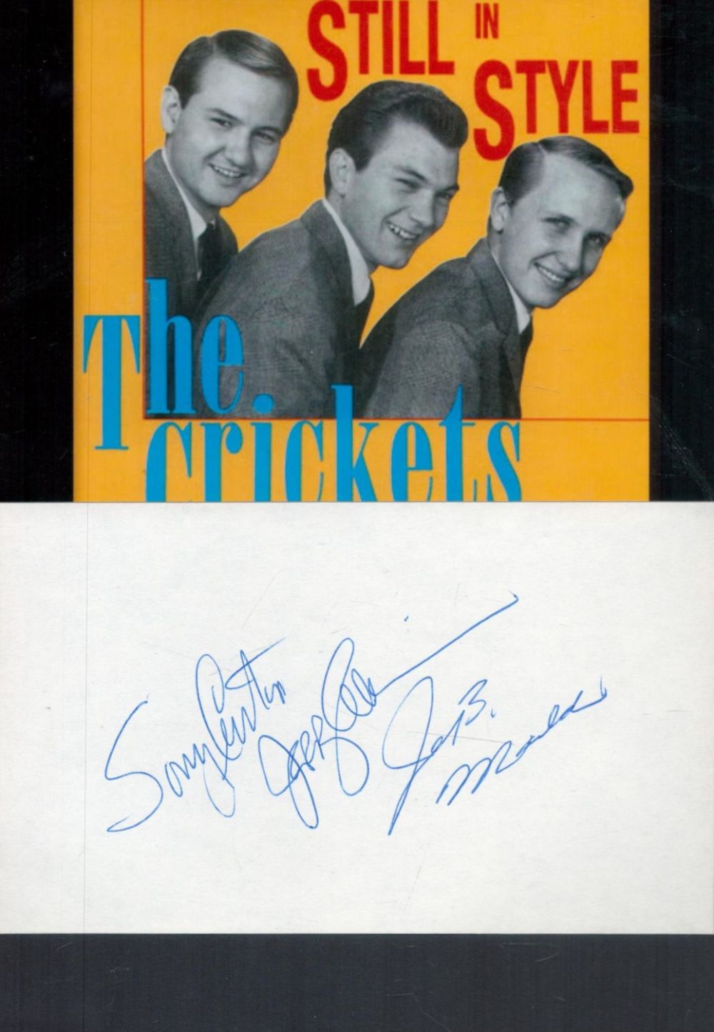 Lot 232: The Crickets Bandmembers Signed Signature Piece With Promo...