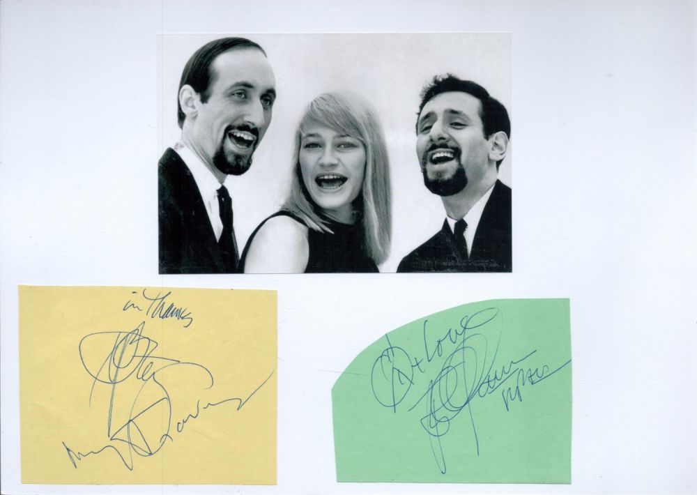 Lot 233: Pete Paul and Mary Signed Signature Pages with...