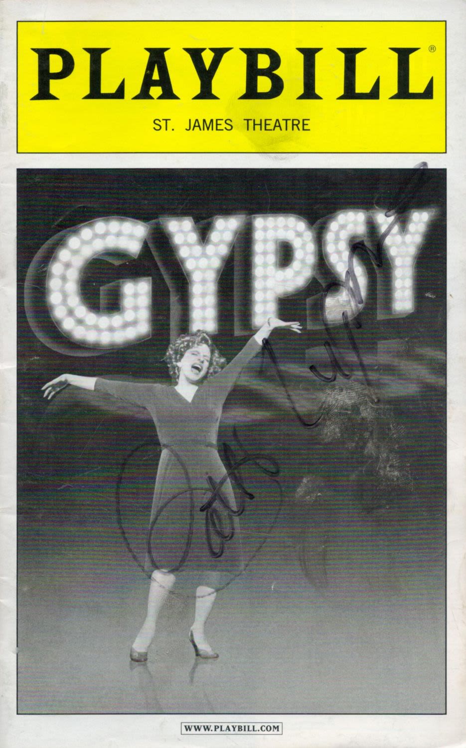 Lot 234: Patti LuPone Signed Playbill St James Theatre Programme....