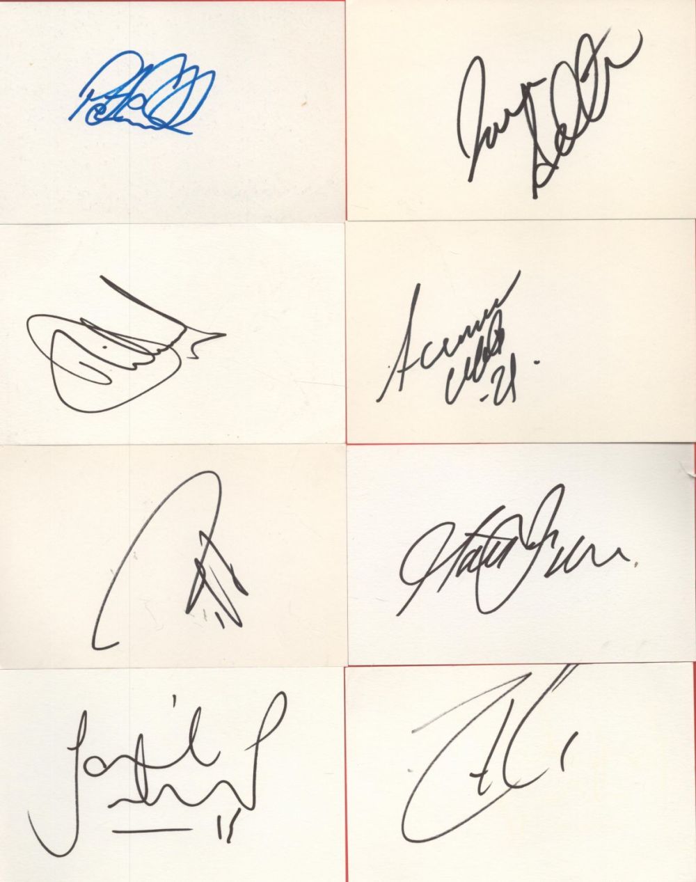 Lot 248: Tottenham Hotspurs FC Collection of 8 Signed White...