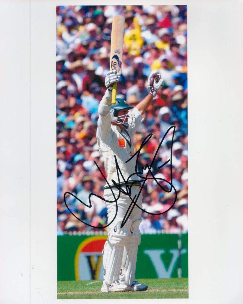 Lot 252: Cricket Justin Langer Signed 10x8 inch Colour Photo....