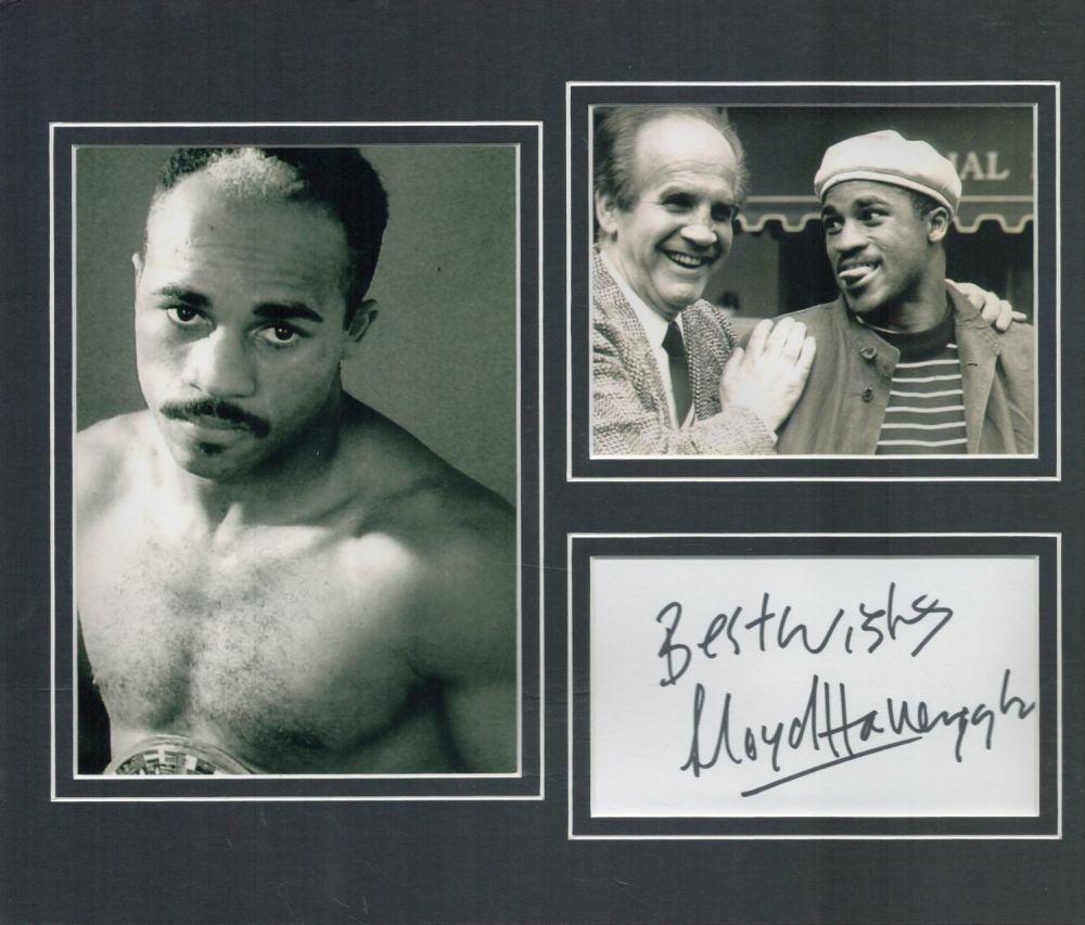 Lot 329: British Boxer Lloyd Honeyghan Signed Signature Card With...