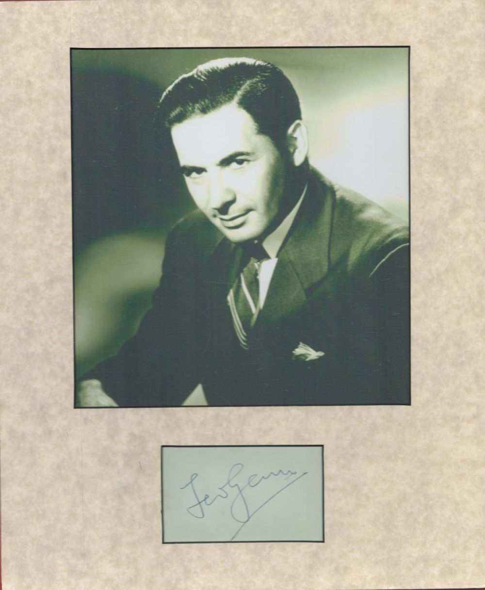 Lot 364: English actor and barrister Leo Genn Signed Signature...