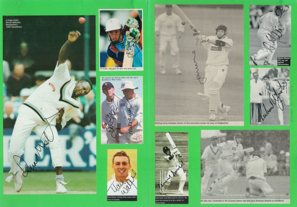 Lot 369: Cricket Collection 3 A4 sheets with affixed photos...