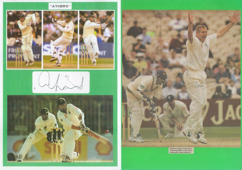 Lot 376: Cricket Collection 3 A4 sheets with affixed photos...