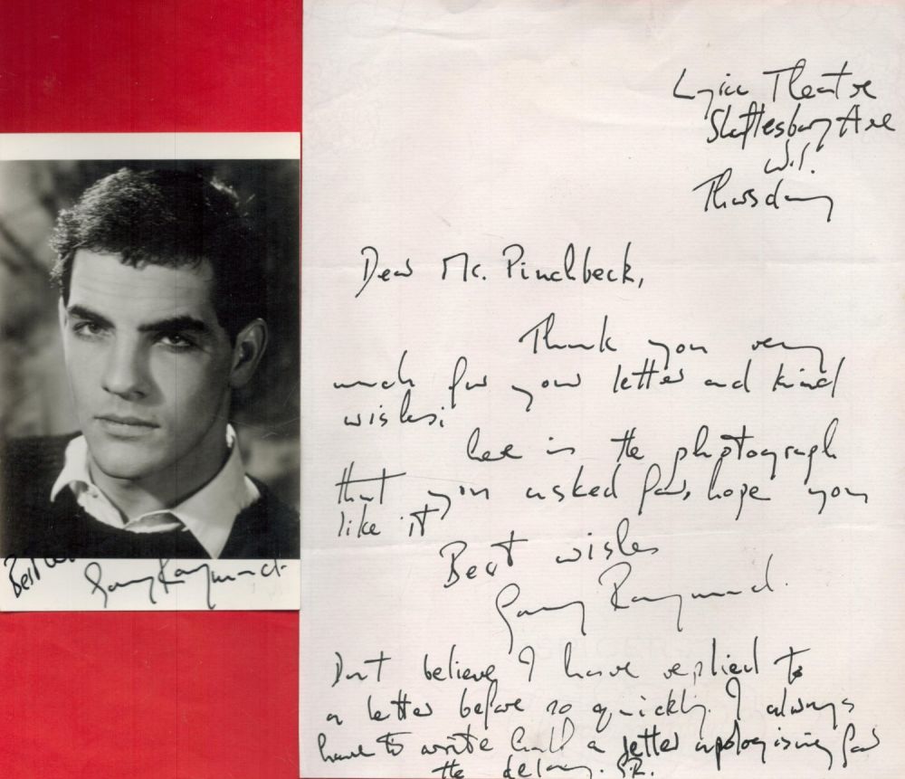 Lot 385: British Actor Gary Raymond Signed 5. 5 x...