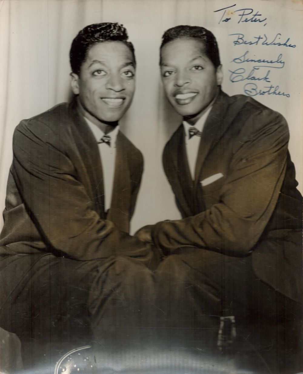 Lot 413: The Clark Brothers Signed 10 x 8 inch...