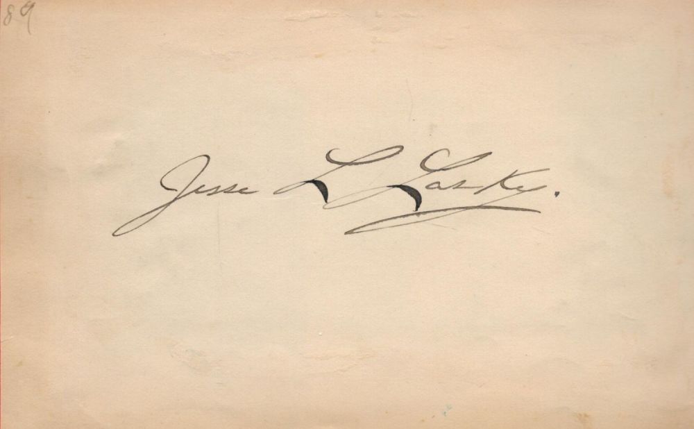 Lot 424: American Film Producer Jesse Lasky Signed 3. 5...