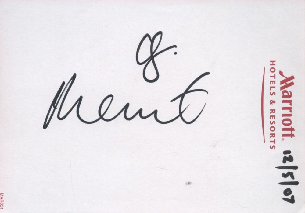 Lot 435: Phil Neville Signed Marriott Hotel White Slip measuring...