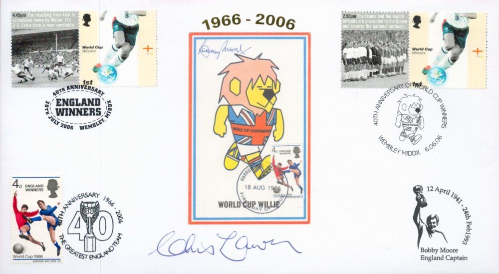 Lot 437: Chris Lawler Signed World Cup Anniversary First Day...