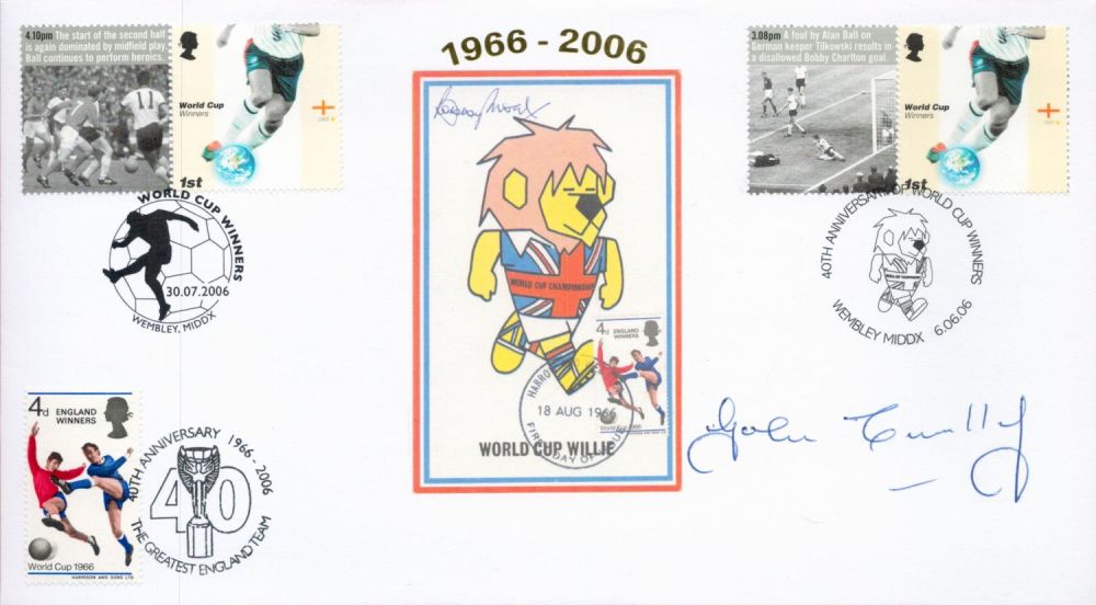 Lot 438: John Connelly Signed World Cup Anniversary First Day...