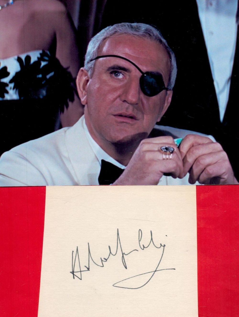 Lot 448: James Bond Actor Adolfo Celi Signed Signature Piece...