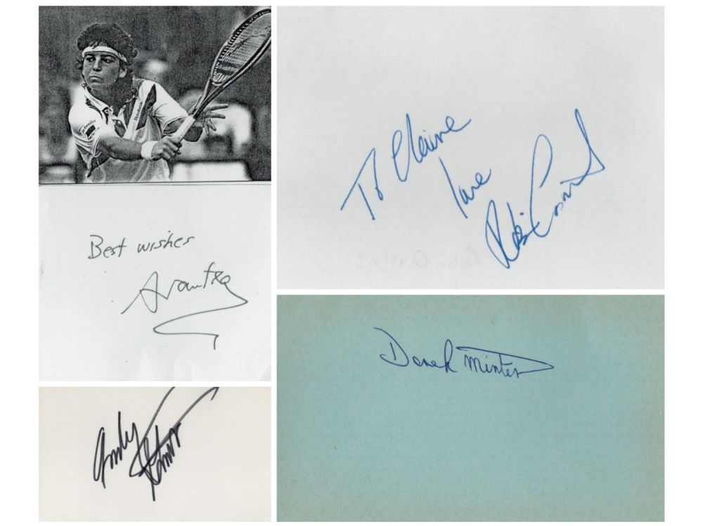 Lot 451: Sport Collection of signed album pages. Signatures such...