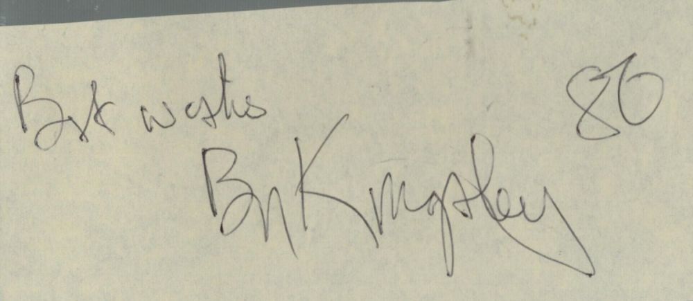 Lot 467: Sir Ben Kingsley signed album page. Kingsley is...