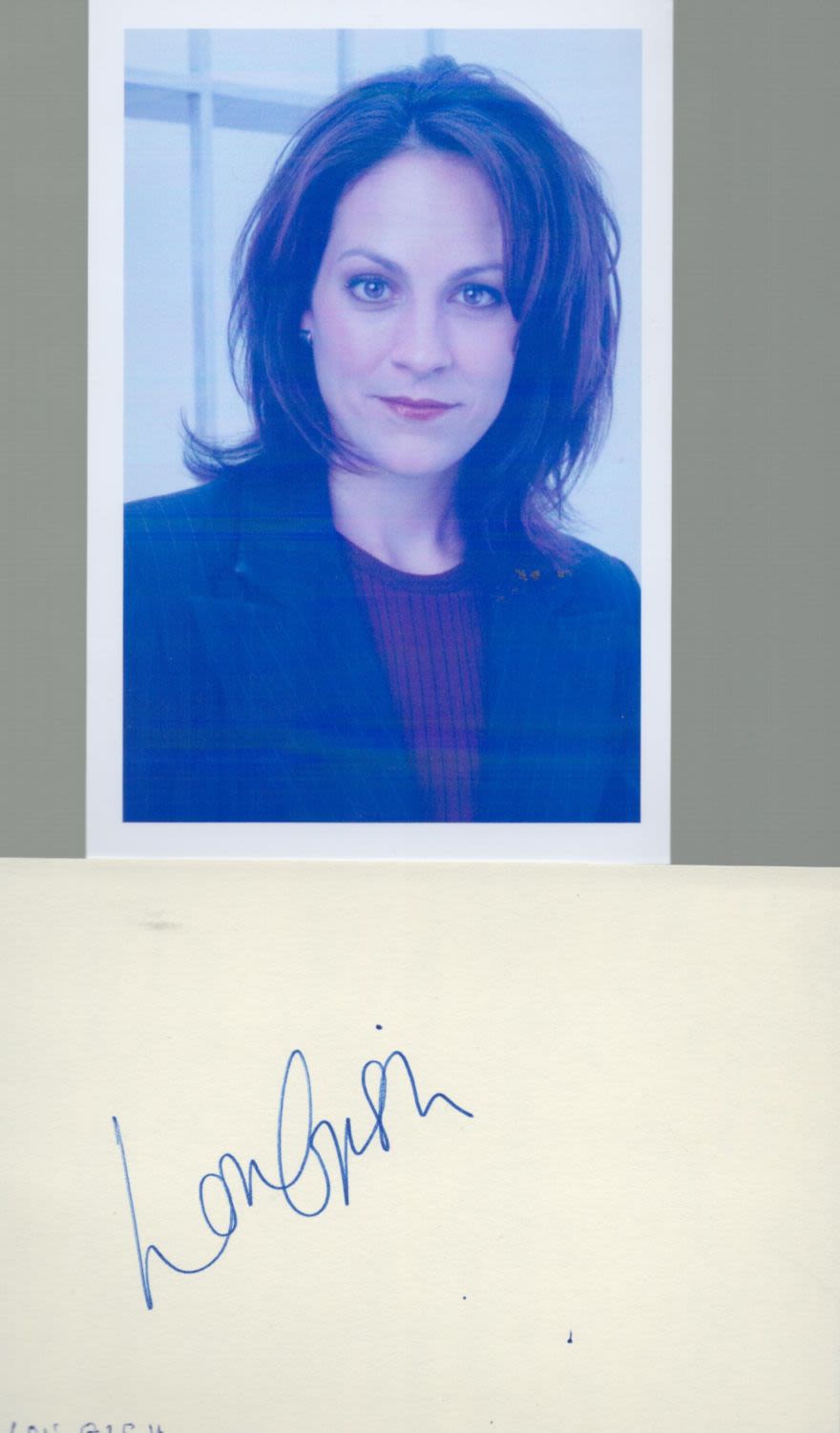 Lot 473: Lou Gish signed white album page and unsigned...