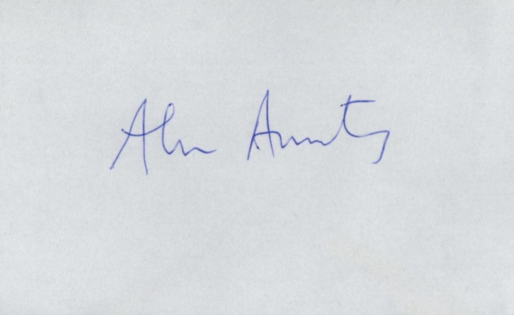 Lot 490: Alun Armstrong signed white album page. Armstrong, is...