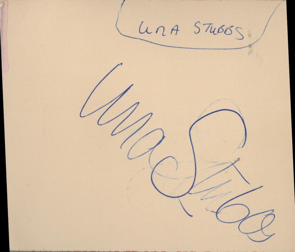 Lot 503: Una Stubbs signed orange album page. Stubbs was...