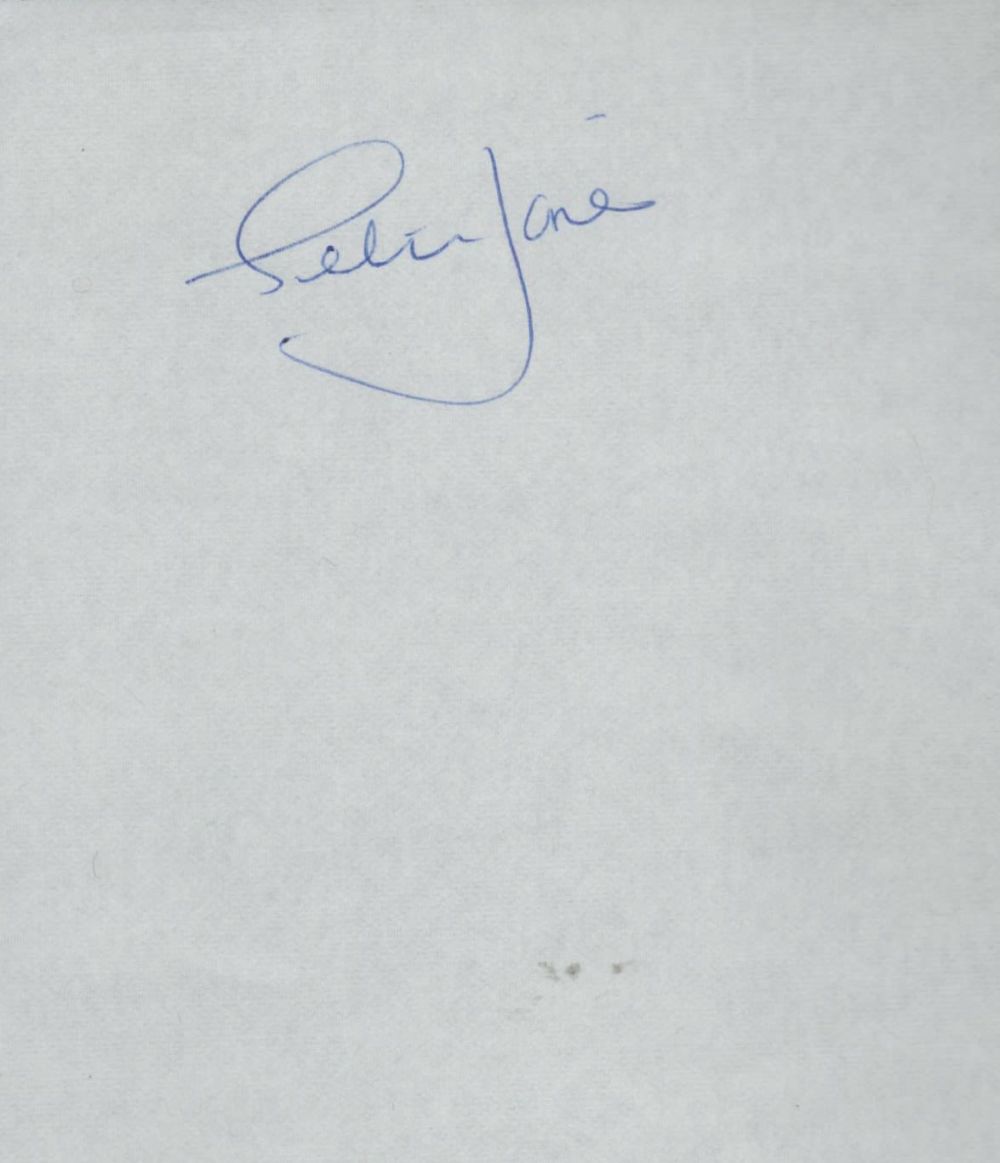Lot 516: Peter Jones signed white album page. Jones CBE...