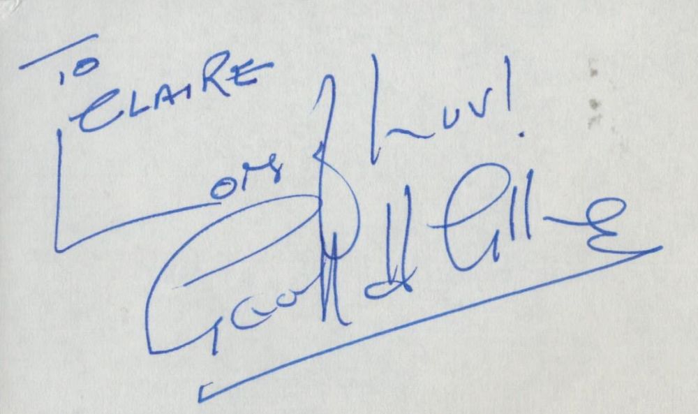 Lot 520: Geoffrey Hughes signed white album page. Hughes DL...