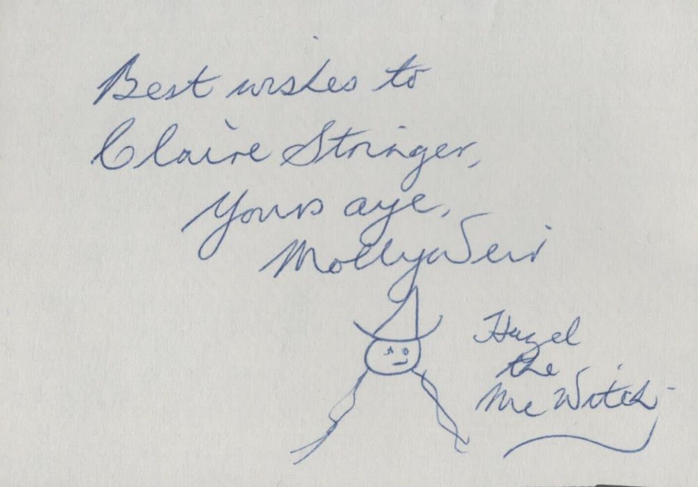 Lot 527: Molly Weir signed and dedicated white album page....
