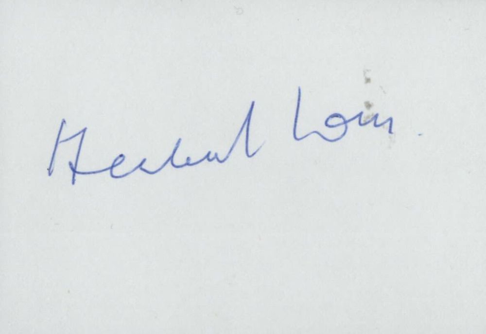 Lot 529: Herbert Lom signed white album page. Lom, was...