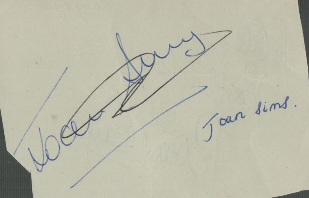 Lot 530: Joan Sims signed album page and Barry Cryer...