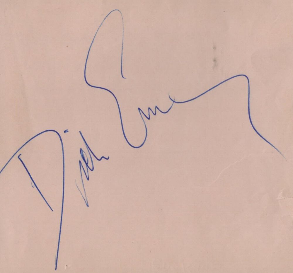 Lot 537: Dick Emery signed orange album page. Emery was...